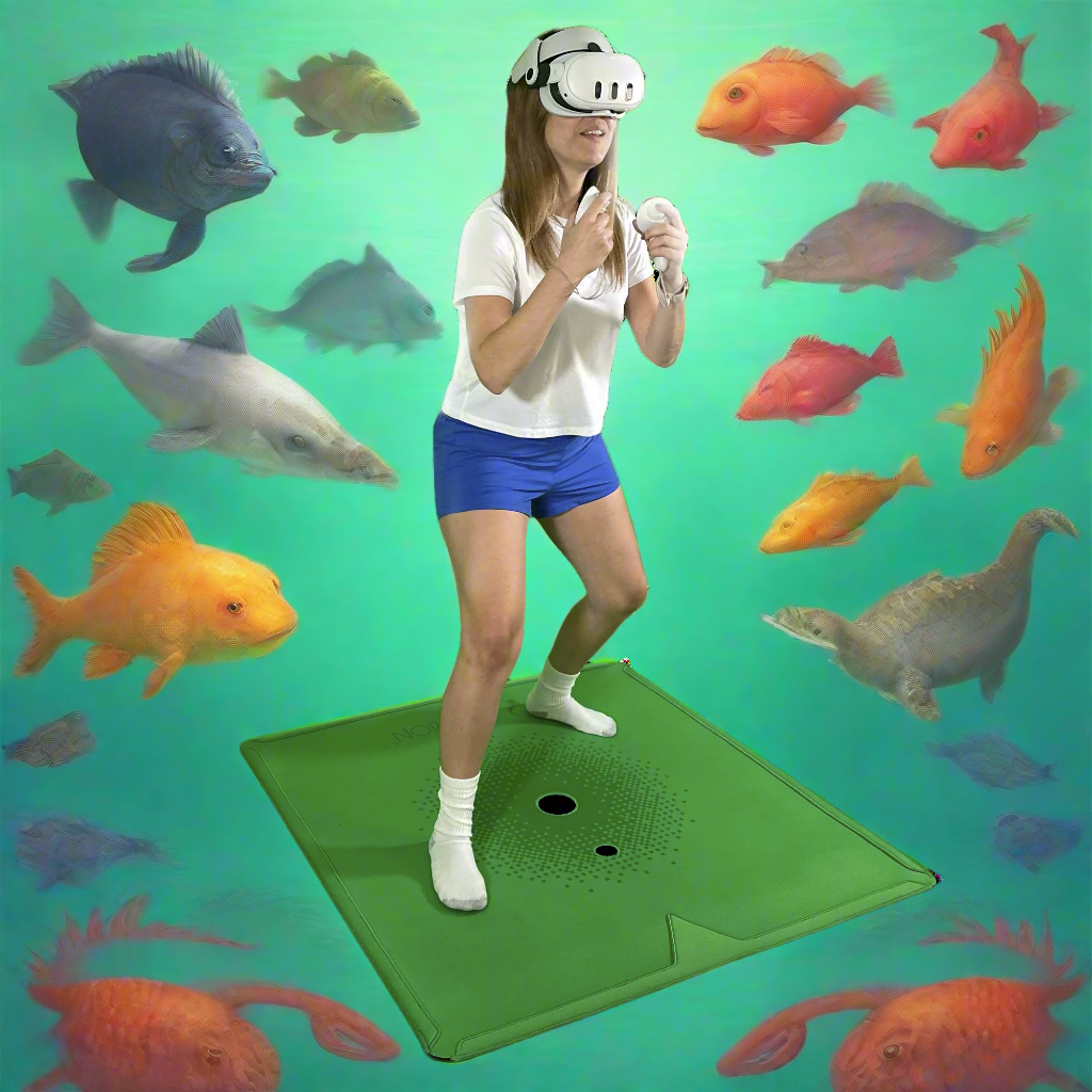 Asterion Rollable 41" VR Mat | Anti-Fatigue | Green Creators Edition | Upgraded 2024!!! - Thicker, Softer, Lighter