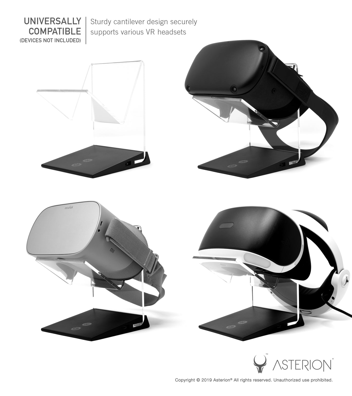 (Open-Box)Aura Universal RGB VR Display Stand for Meta Quest 3 |2|1|All VR Headsets|Black v1.0