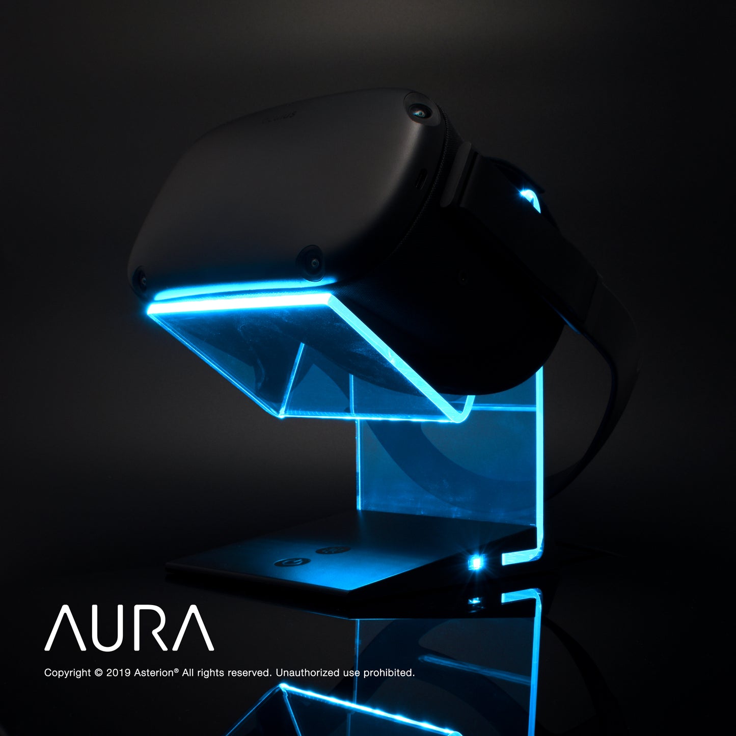 (Open-Box)Aura Universal RGB VR Display Stand for Meta Quest 3 |2|1|All VR Headsets|Black v1.0