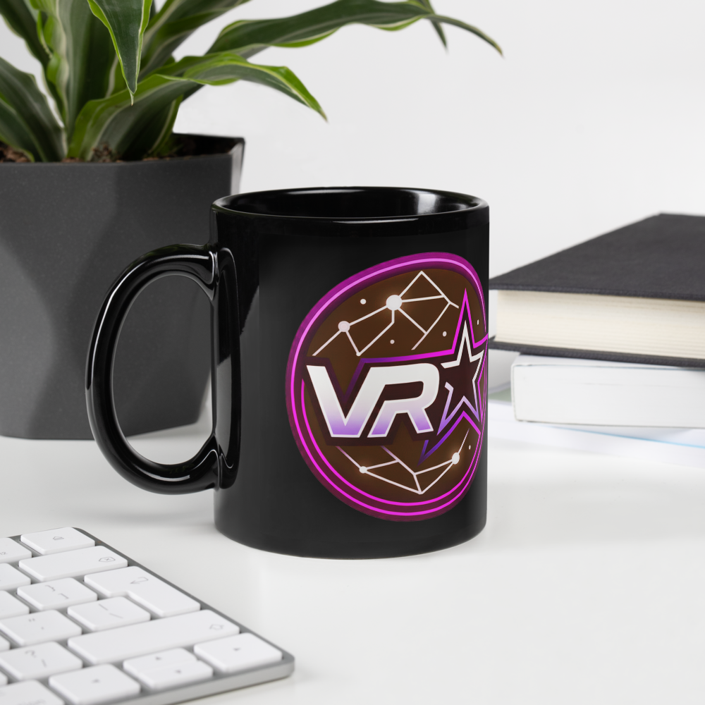 Black Glossy Mug - VR Starz Red Crest