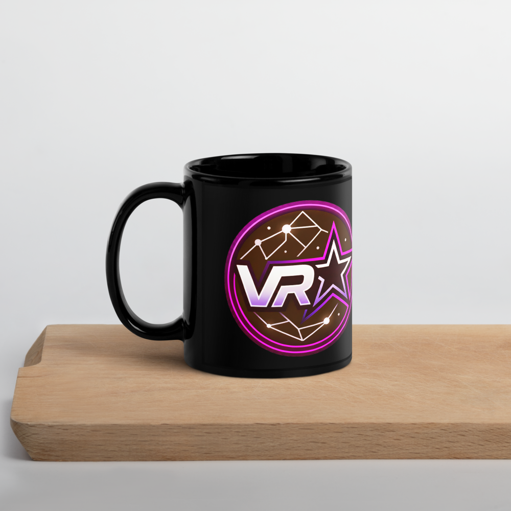 Black Glossy Mug - VR Starz Red Crest
