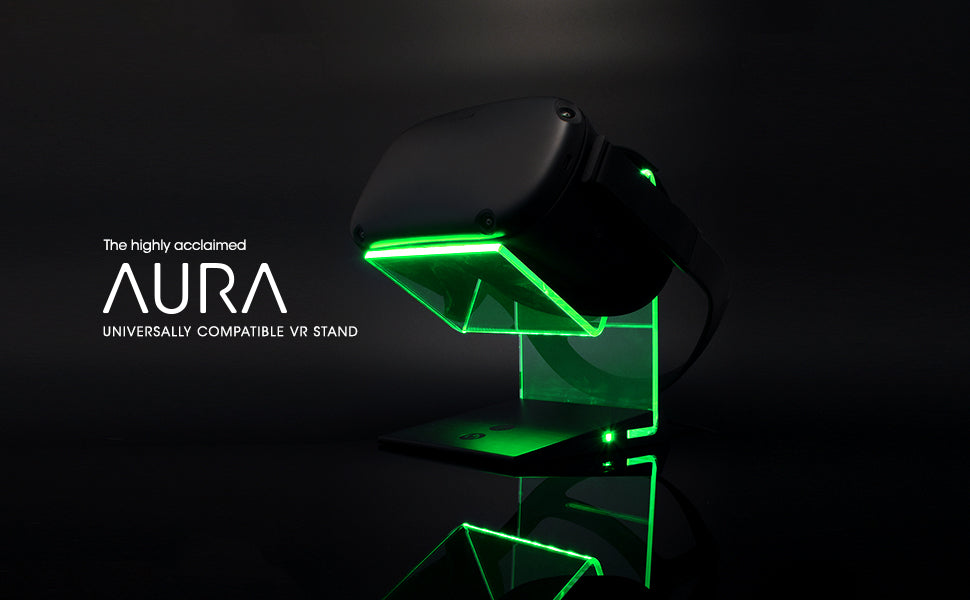 (Open-Box)Aura Universal RGB VR Display Stand for Meta Quest 3 |2|1|All VR Headsets|Black v1.0