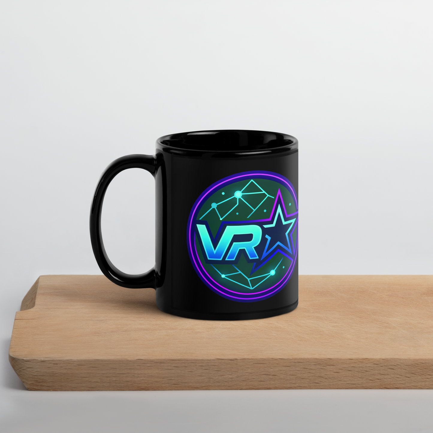 Black Glossy VR STARZ BLUE Mug