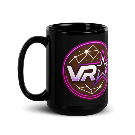 Black Glossy Mug - VR Starz Red Crest