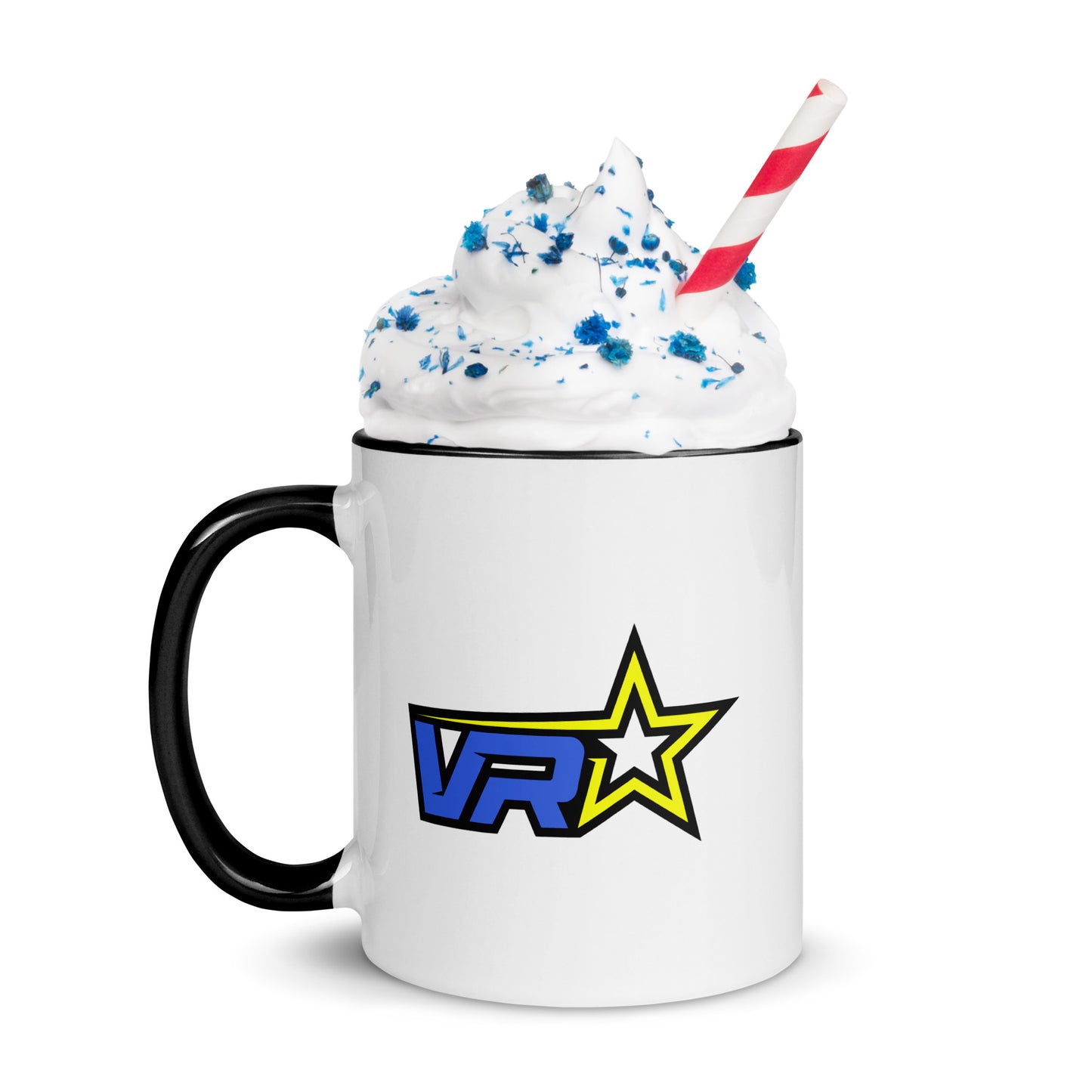 VR Starz Blue Lettered Mug With Colored Handle and Interior