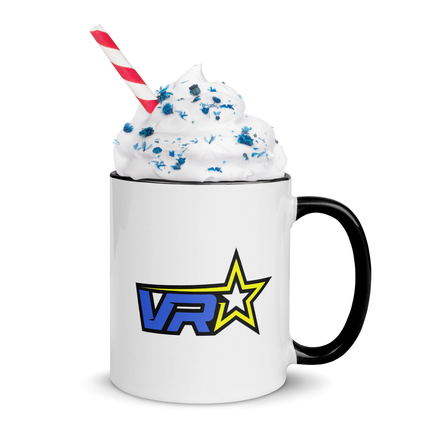 VR Starz Blue Lettered Mug With Colored Handle and Interior