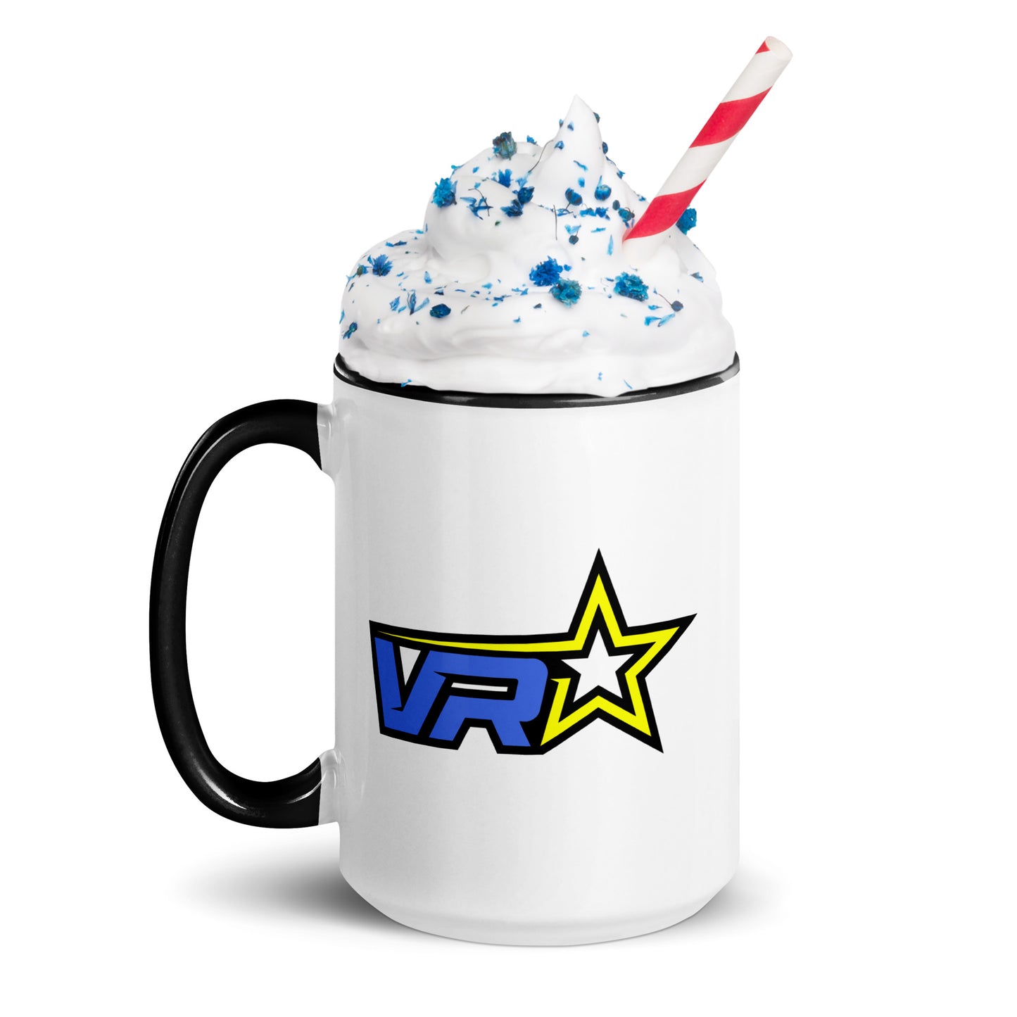 VR Starz Blue Lettered Mug With Colored Handle and Interior