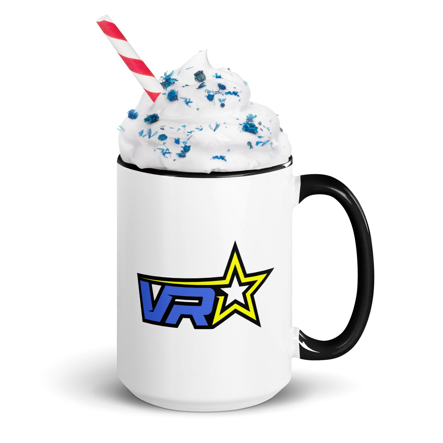 VR Starz Blue Lettered Mug With Colored Handle and Interior