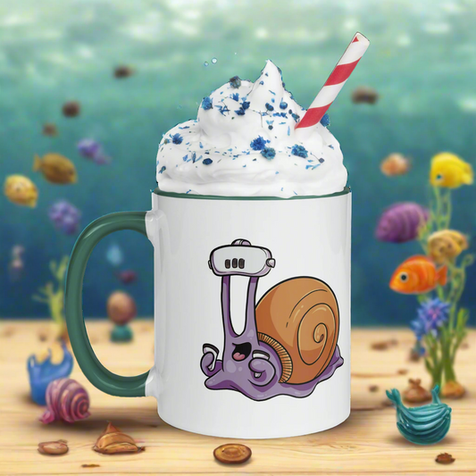 VR Snaily Mug With Colored Handle and Interior