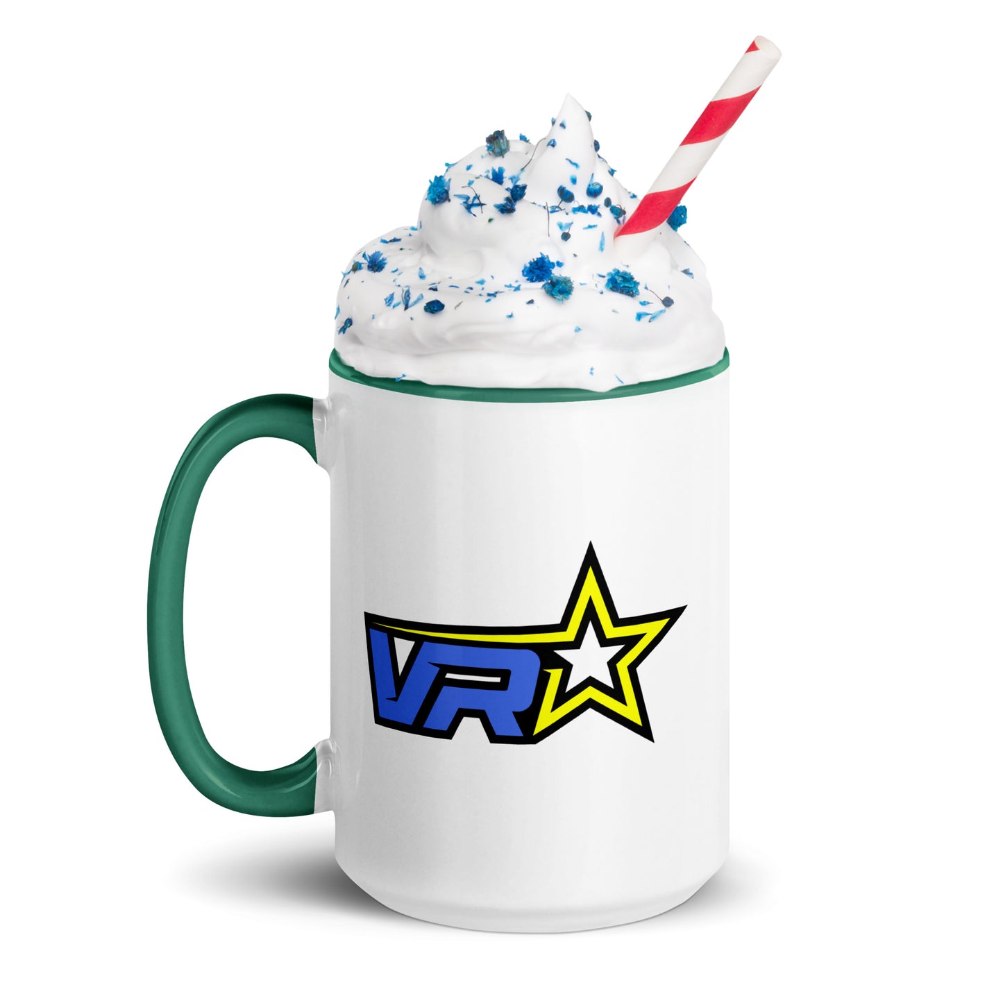 VR Starz Blue Lettered Mug With Colored Handle and Interior