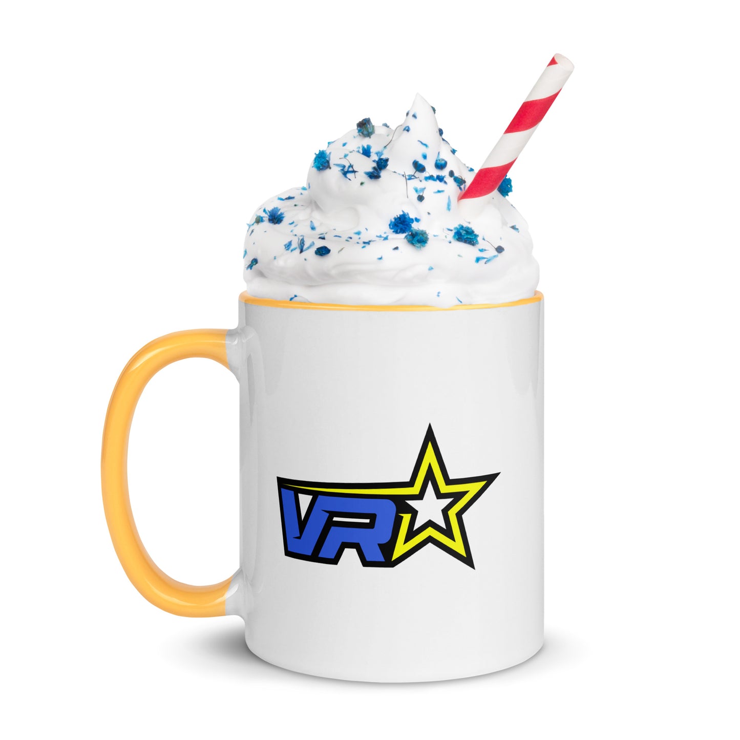 VR Starz Blue Lettered Mug With Colored Handle and Interior