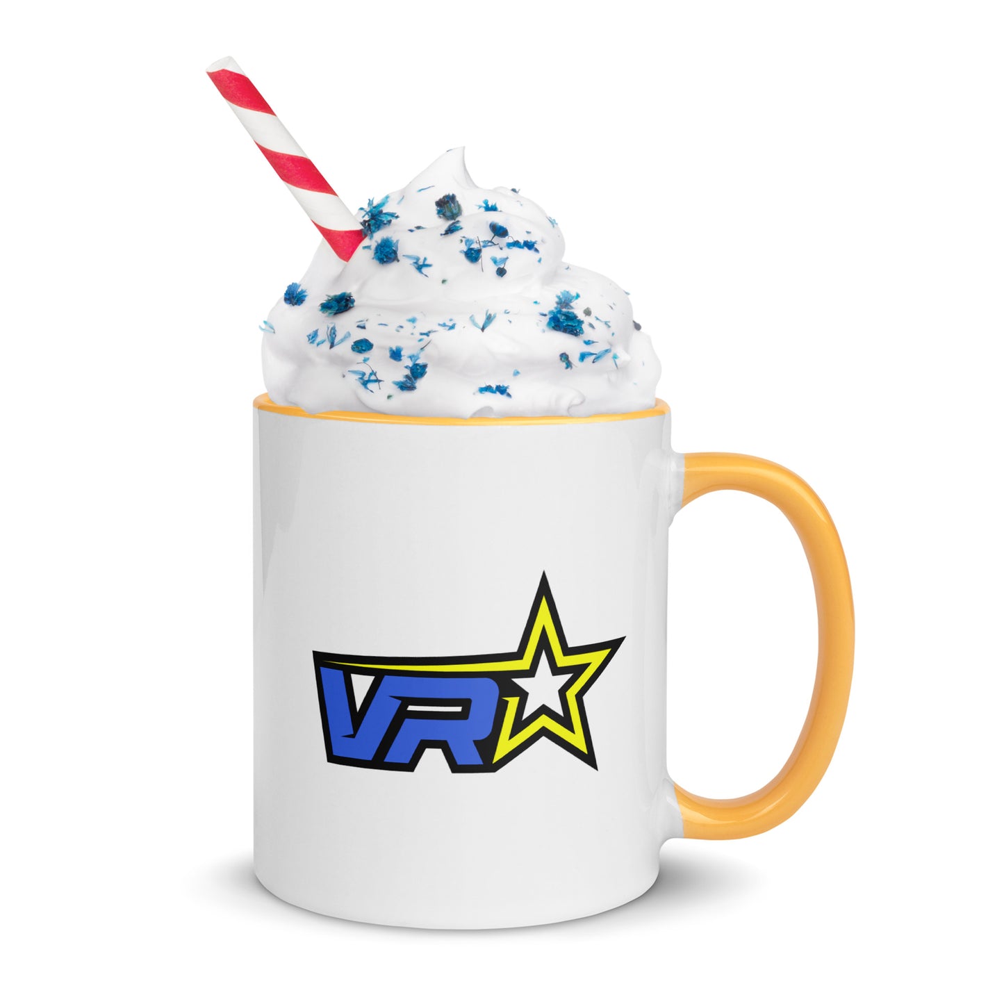 VR Starz Blue Lettered Mug With Colored Handle and Interior