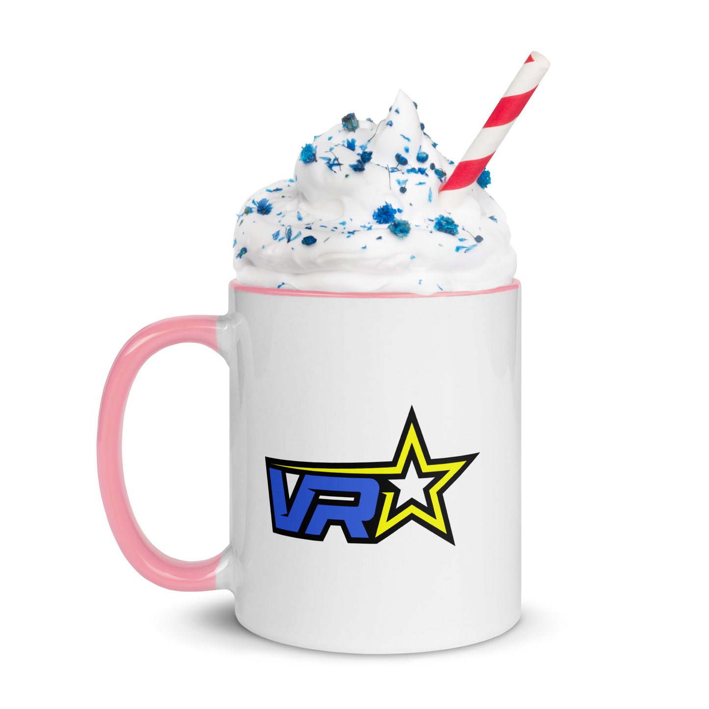 VR Starz Blue Lettered Mug With Colored Handle and Interior