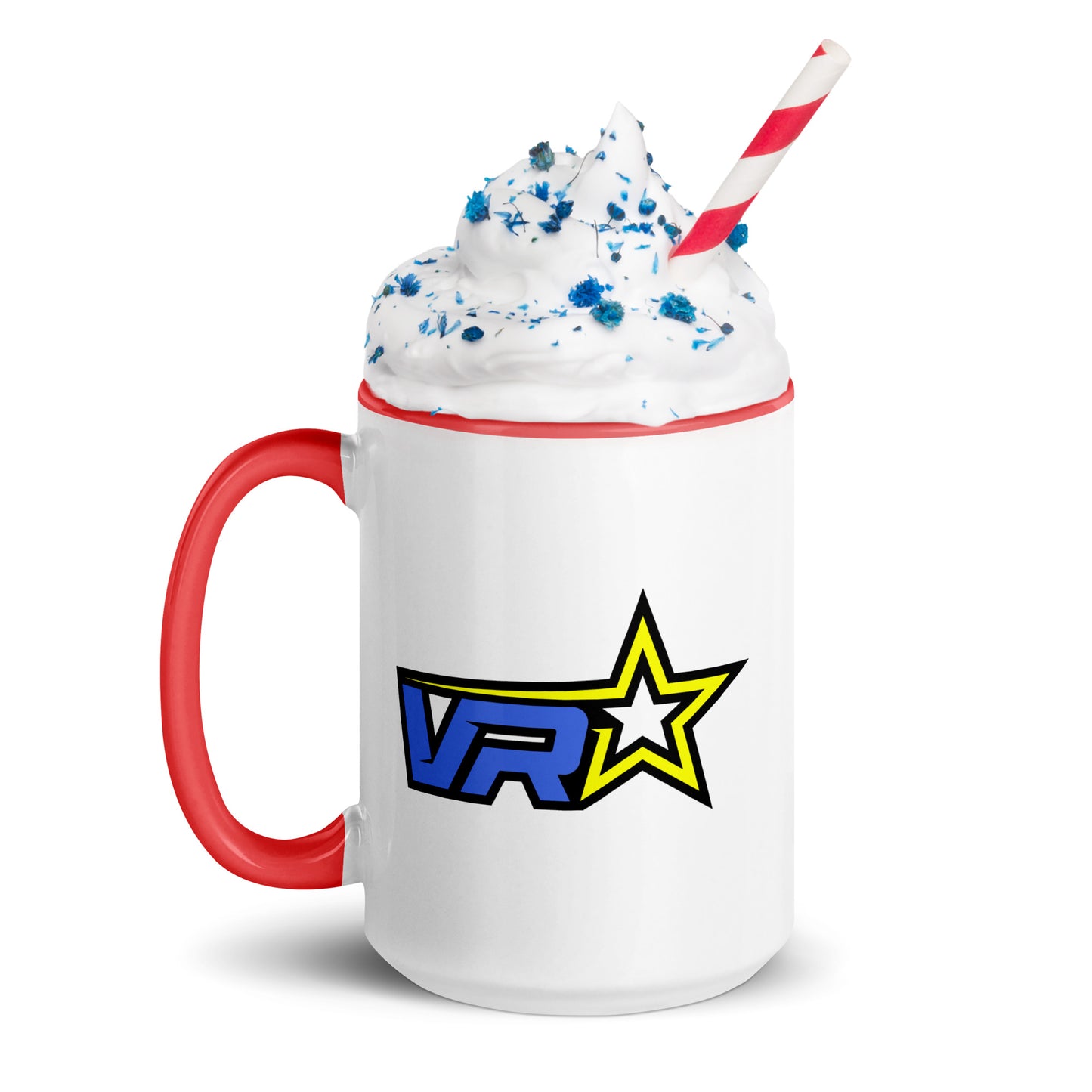 VR Starz Blue Lettered Mug With Colored Handle and Interior