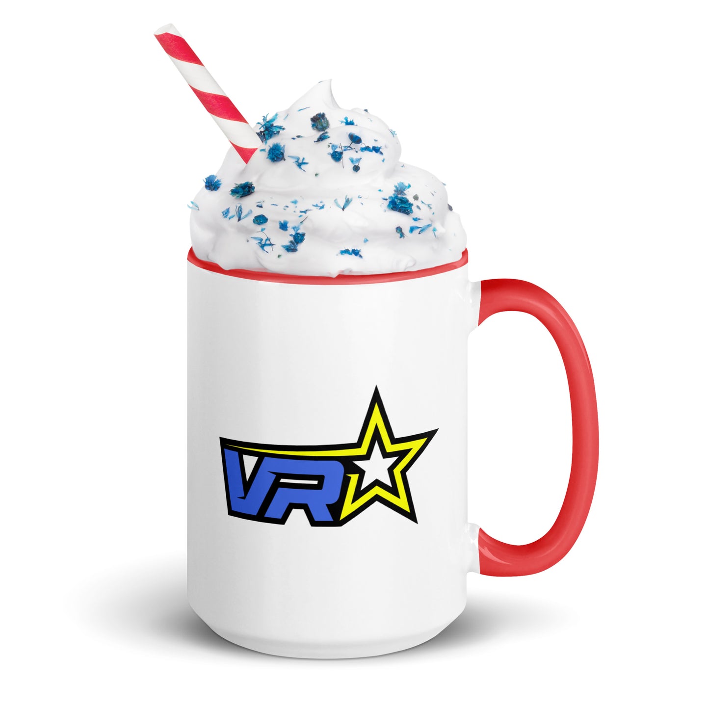 VR Starz Blue Lettered Mug With Colored Handle and Interior