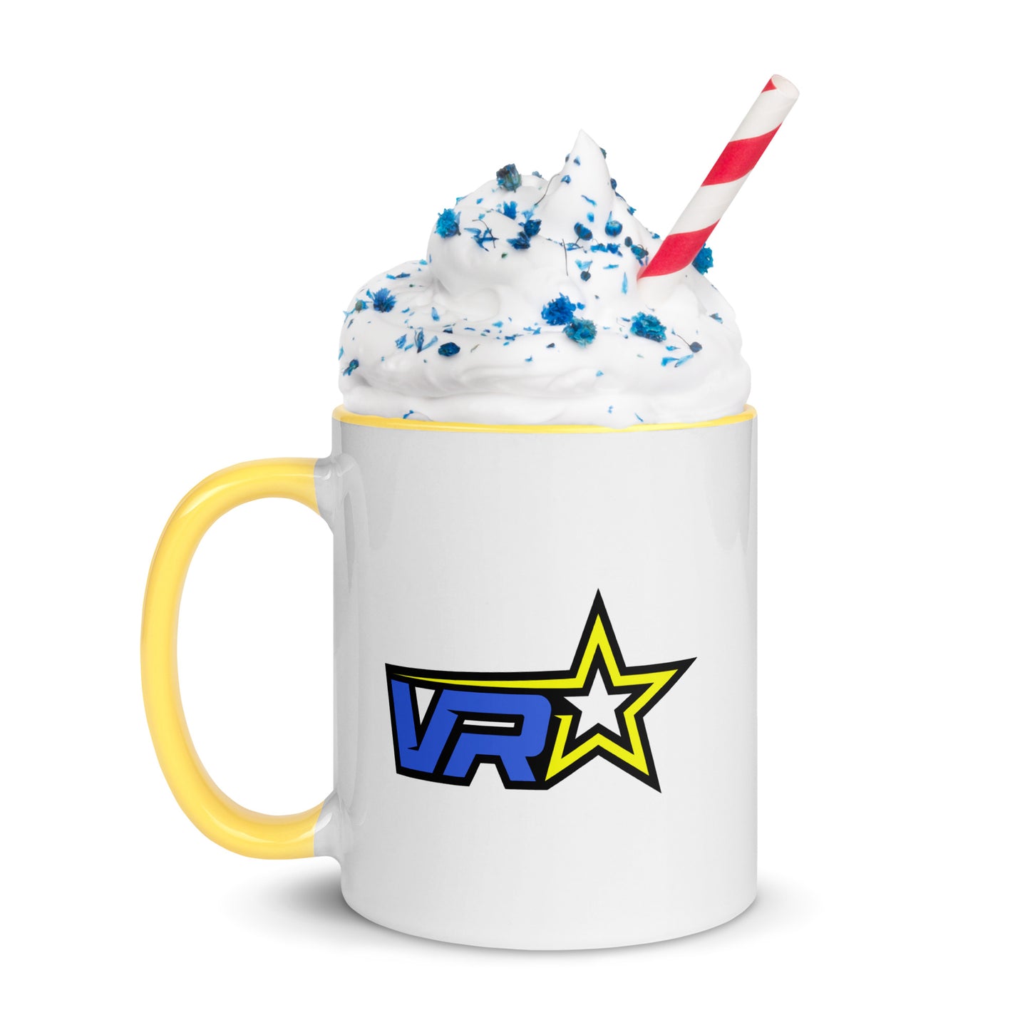 VR Starz Blue Lettered Mug With Colored Handle and Interior