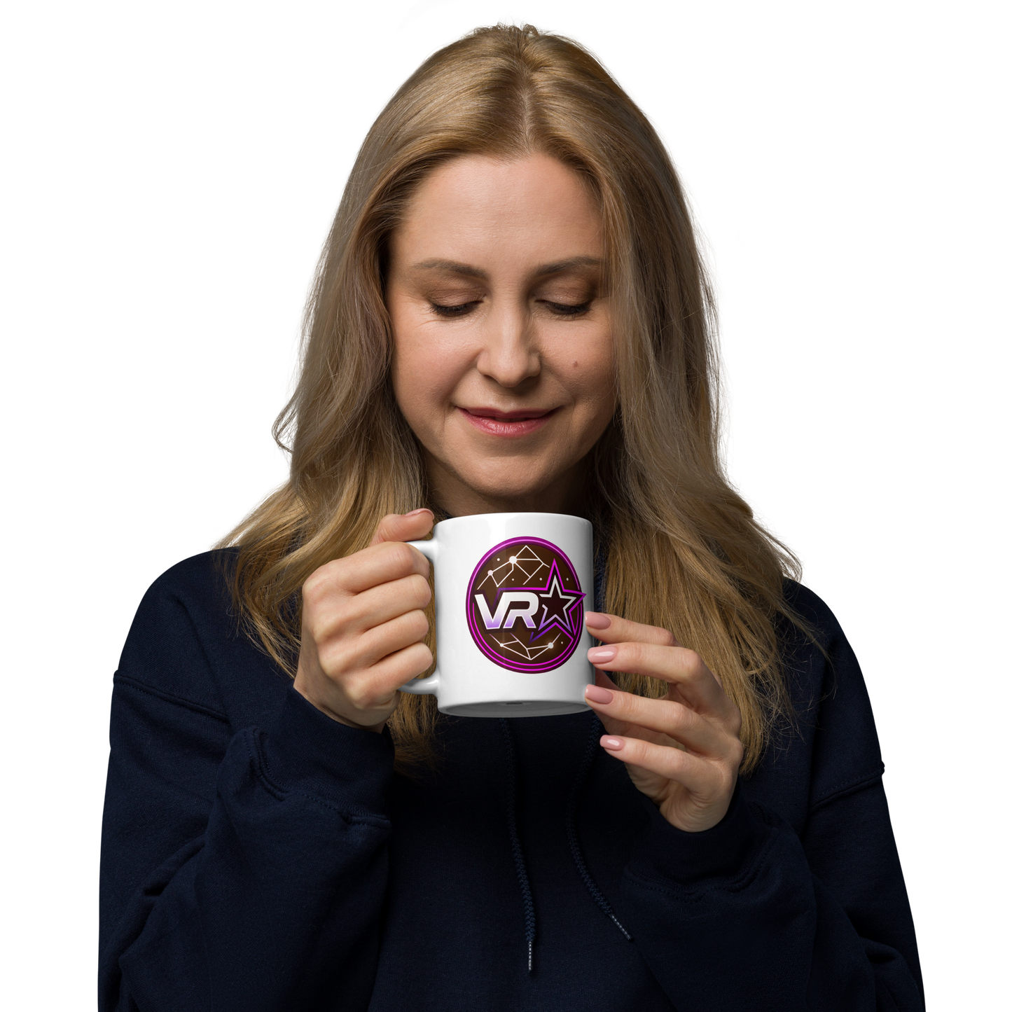 White glossy VR STARZ RED mug